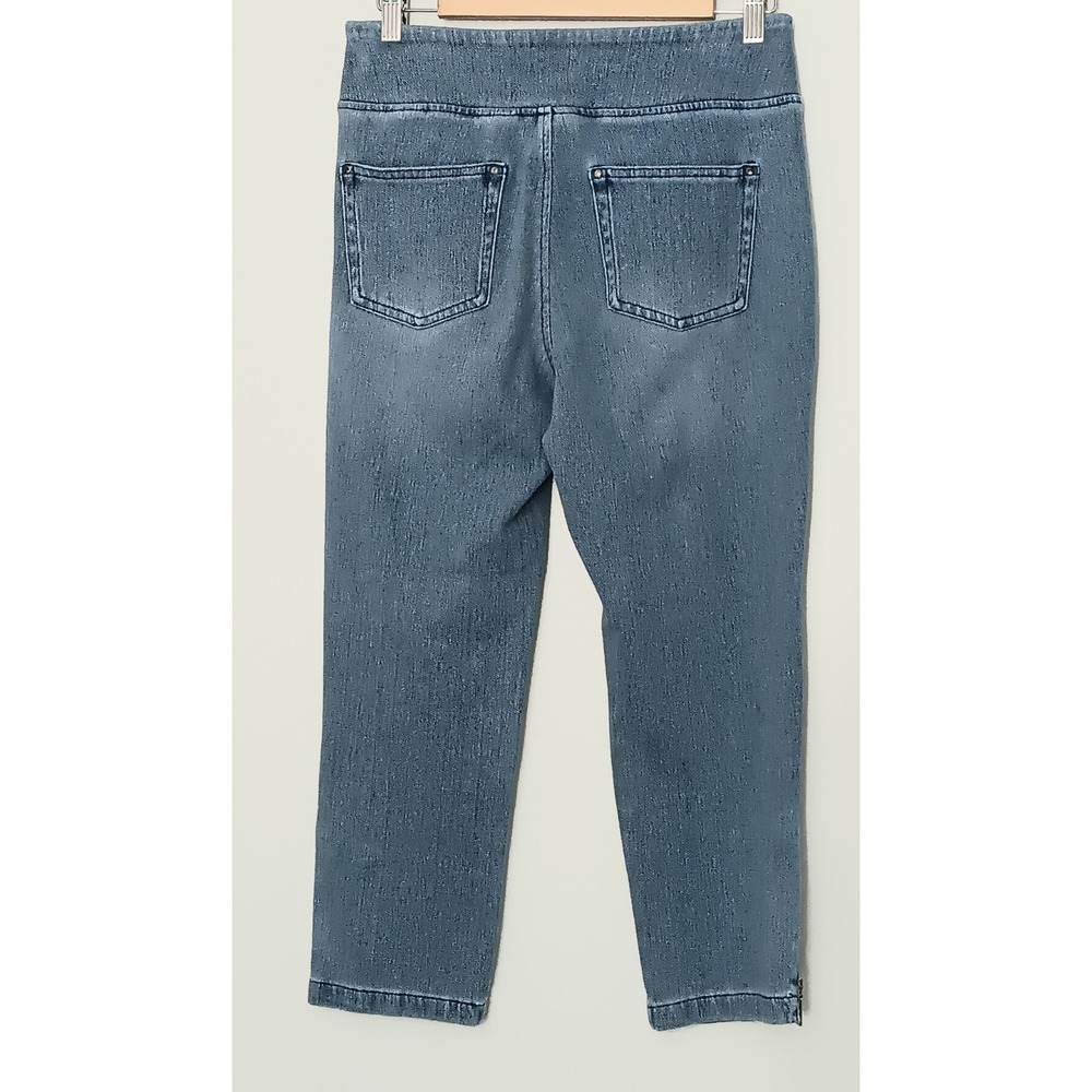 Belle by Kim Gravel Jeans Women's Size 6 Crop Zip Ankle Blue Denim Pre-owned - Picture 2 of 14